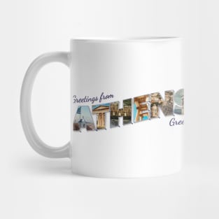 Greetings from Athens in Greece vintage style retro souvenir Mug